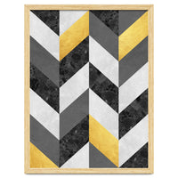 Chevron gold and marble