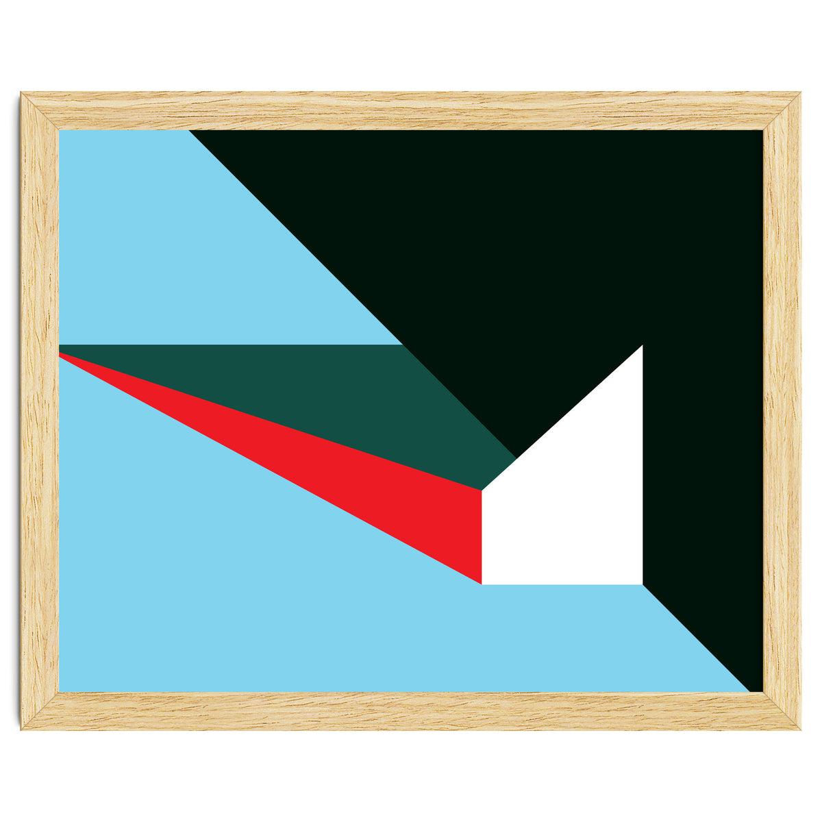 Geometric Shapes No. 45 - red, blue, green & black