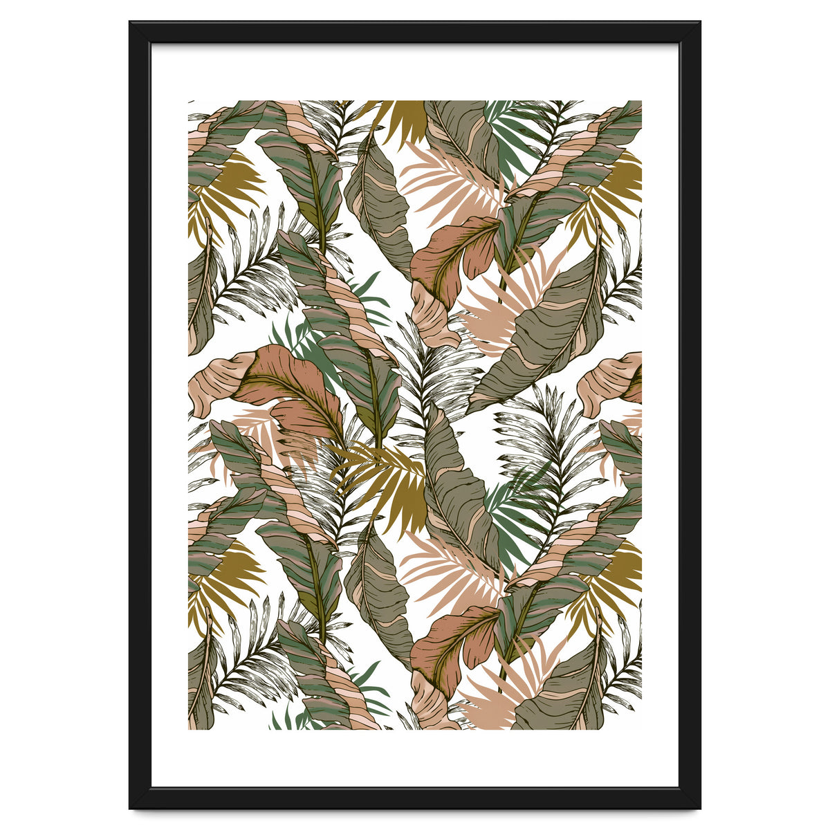 Drawing of wild tropical jungle I