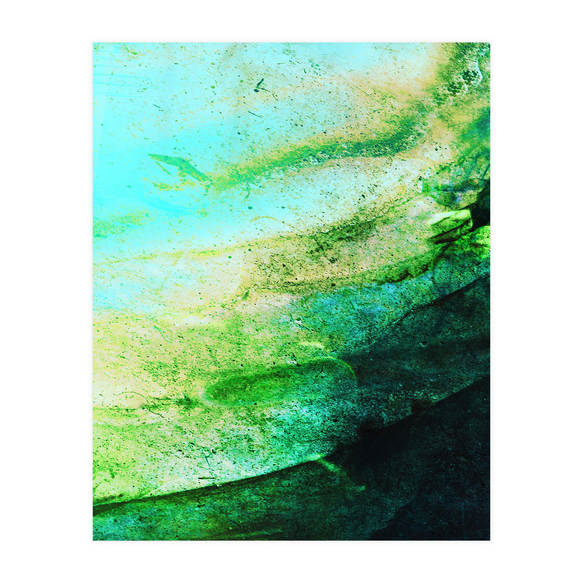 Stormy Mint And Green 1 (Print Only)