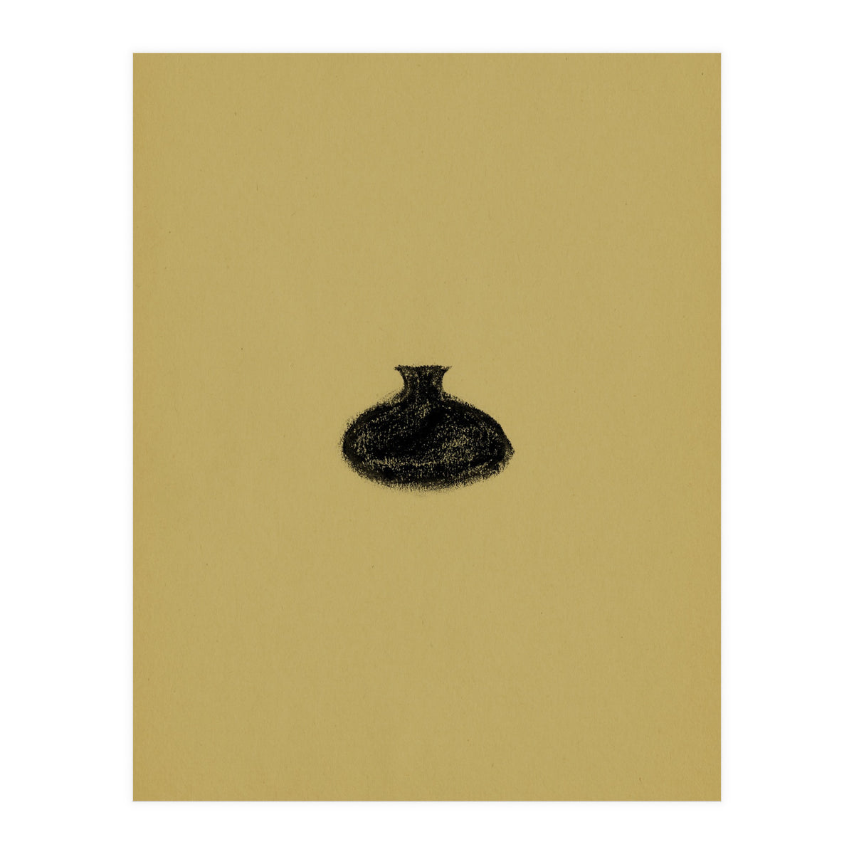 Olive green and black vase (Print Only)