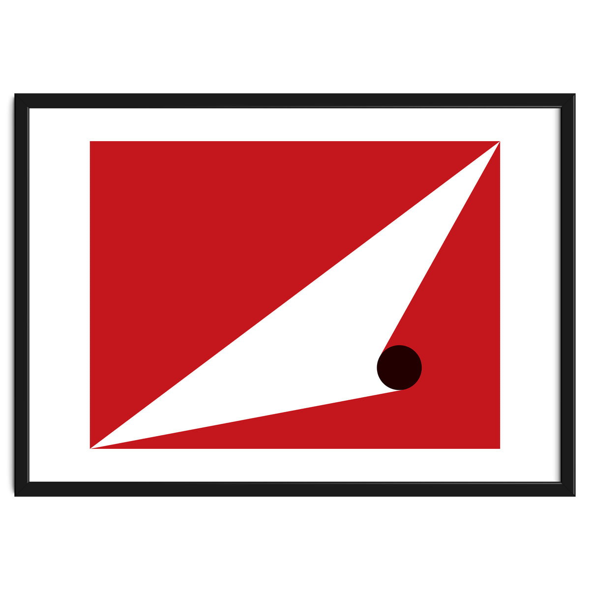 Geometric Shapes No. 71 - red, white & black