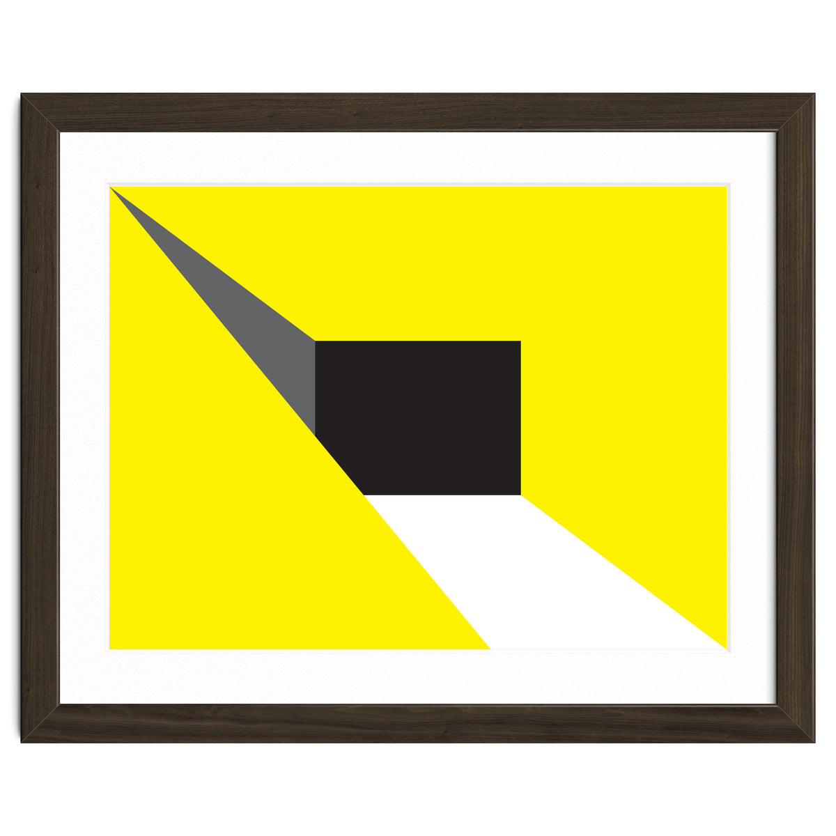 Geometric Shapes No. 20 - yellow, black & grey