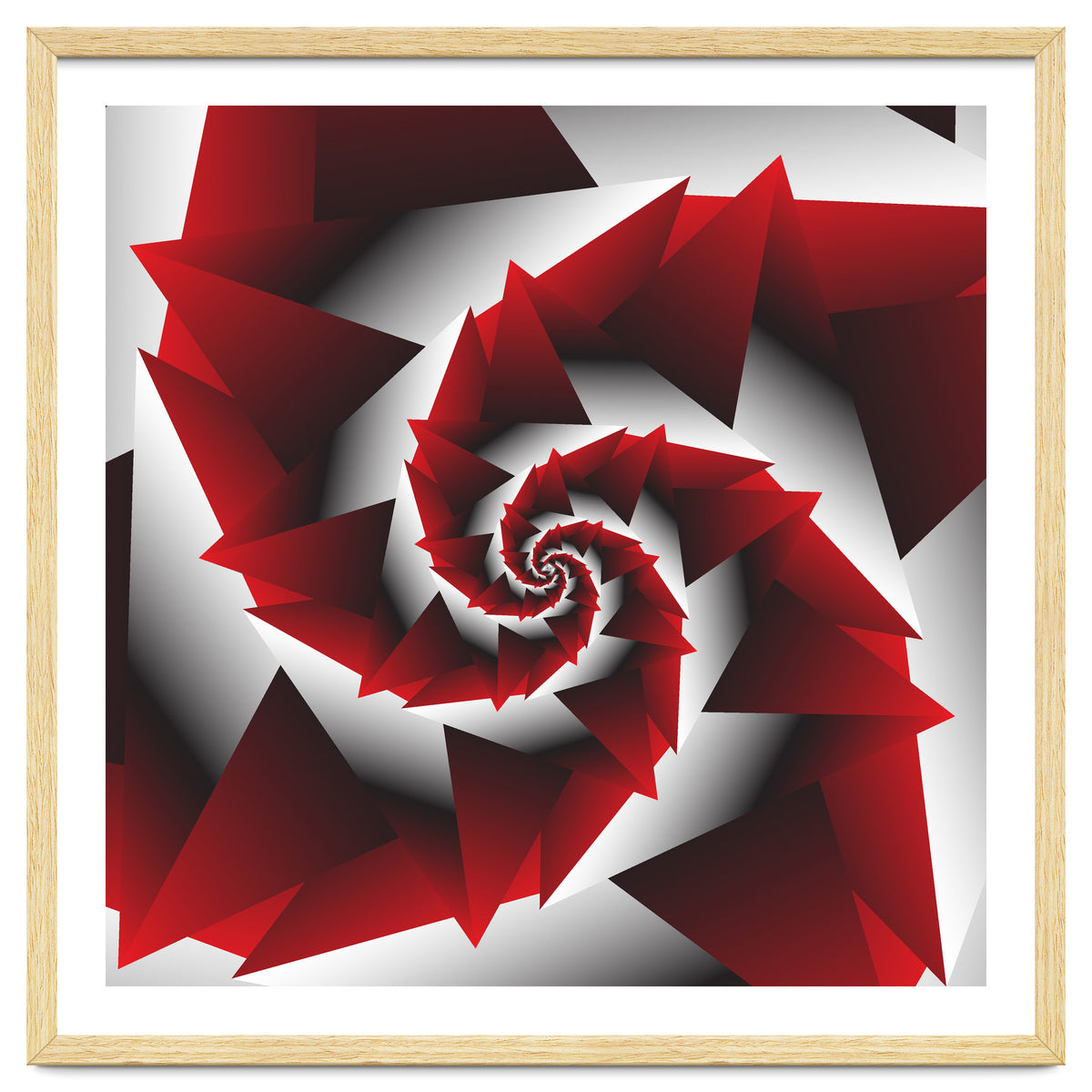 Abstract Geometric Red Graphics