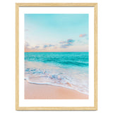 Ocean Bliss, Nature Landscape Sea Travel Tropical, Nordic Luxe Photography Pastel Island Digital thumbnail