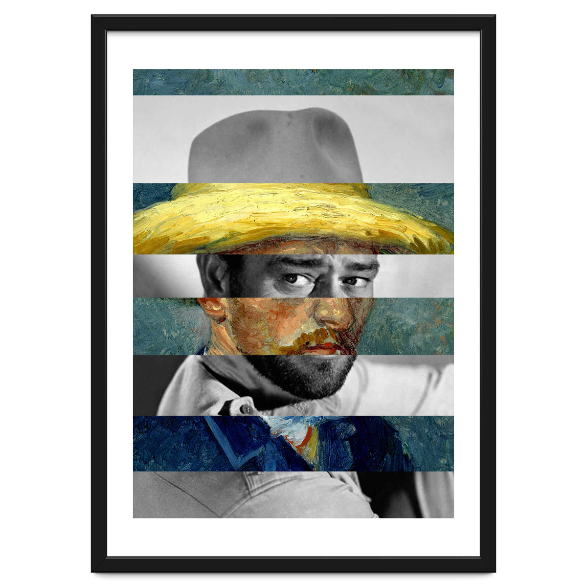 Van Gogh's Self Portrait With Straw Hat & John Wayne