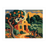 Orange House, Orange Tree Painting (Print Only) thumbnail
