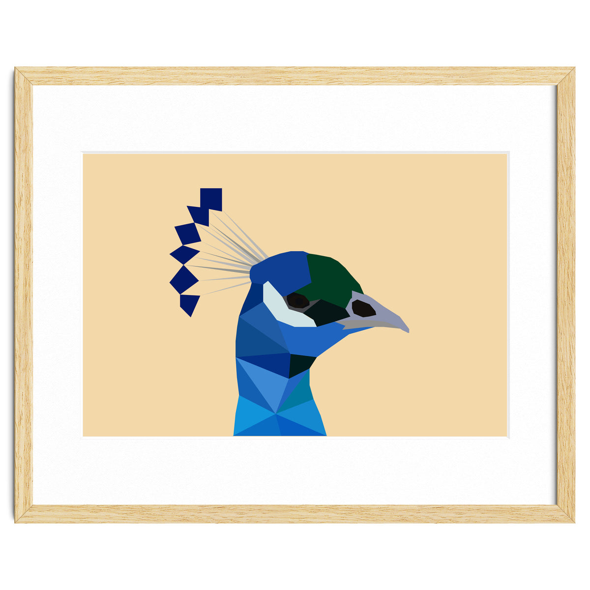 Peacock Low Poly Art