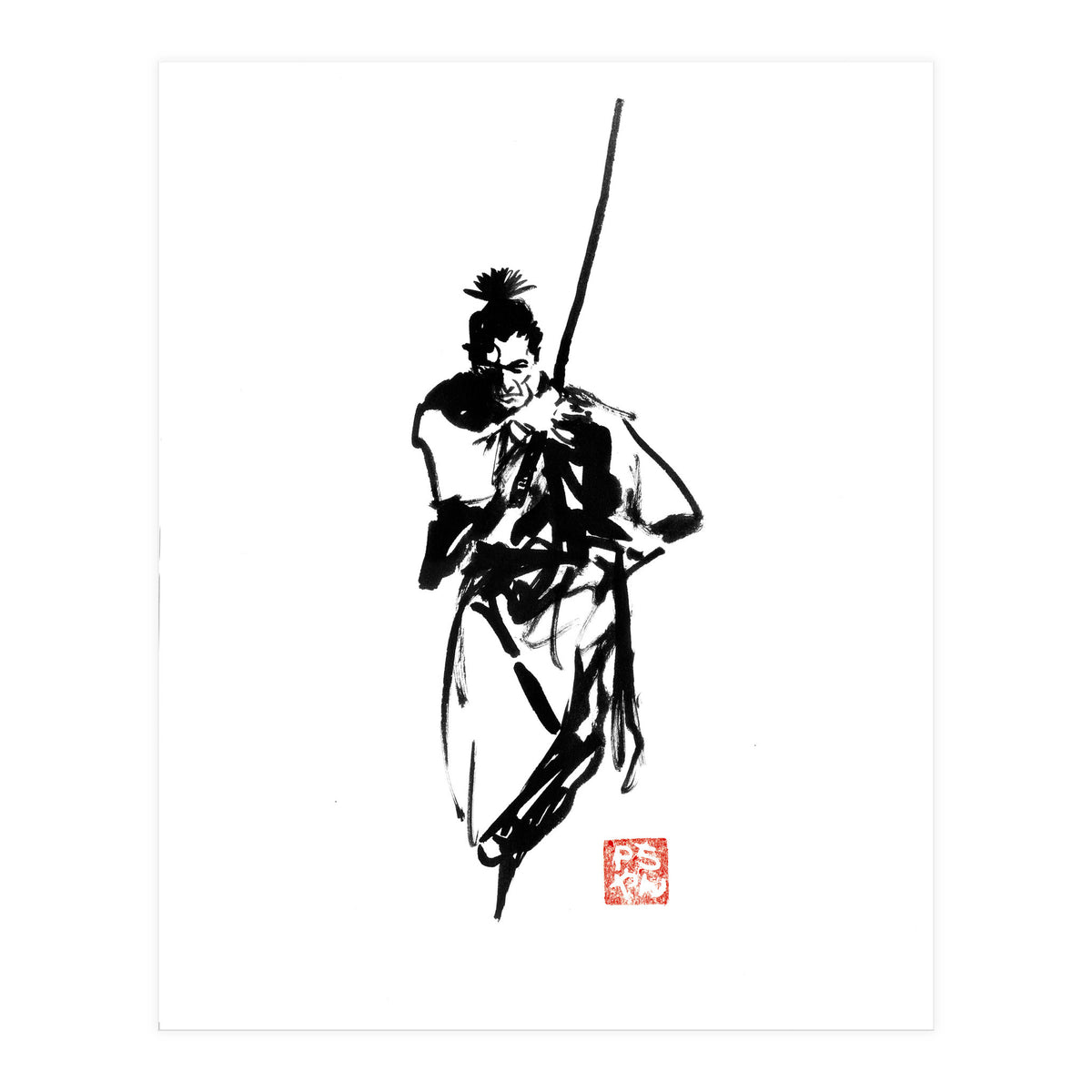 Samurai and sword (Print Only)