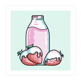 Cute Strawberry Milkshake (Print Only) thumbnail