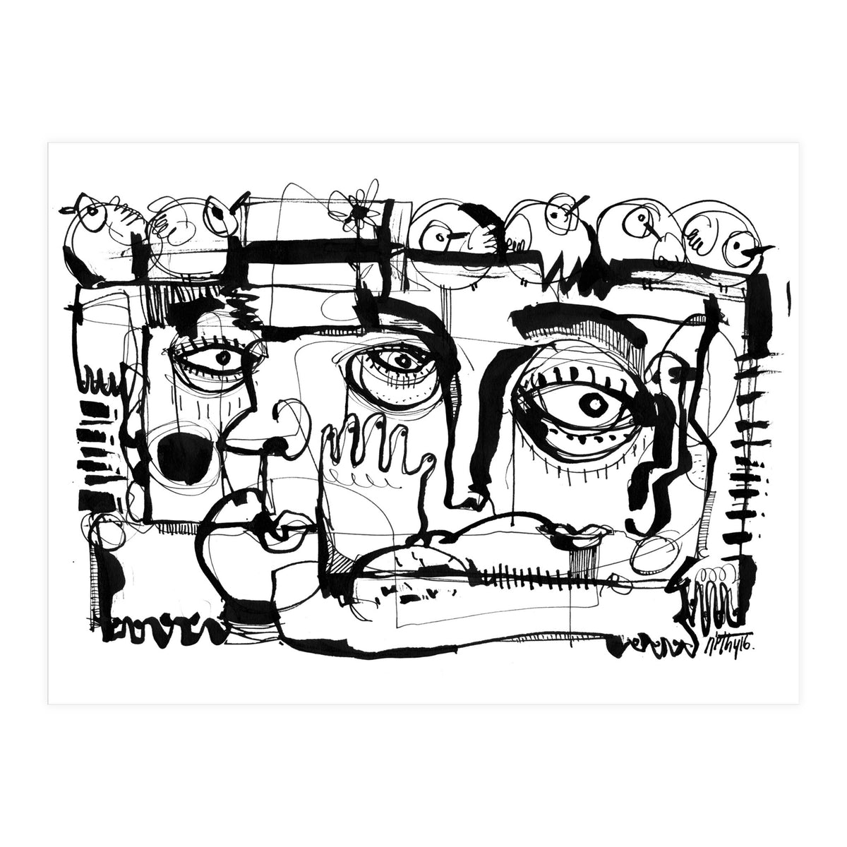 Birds on a Wire - b&w (Print Only)