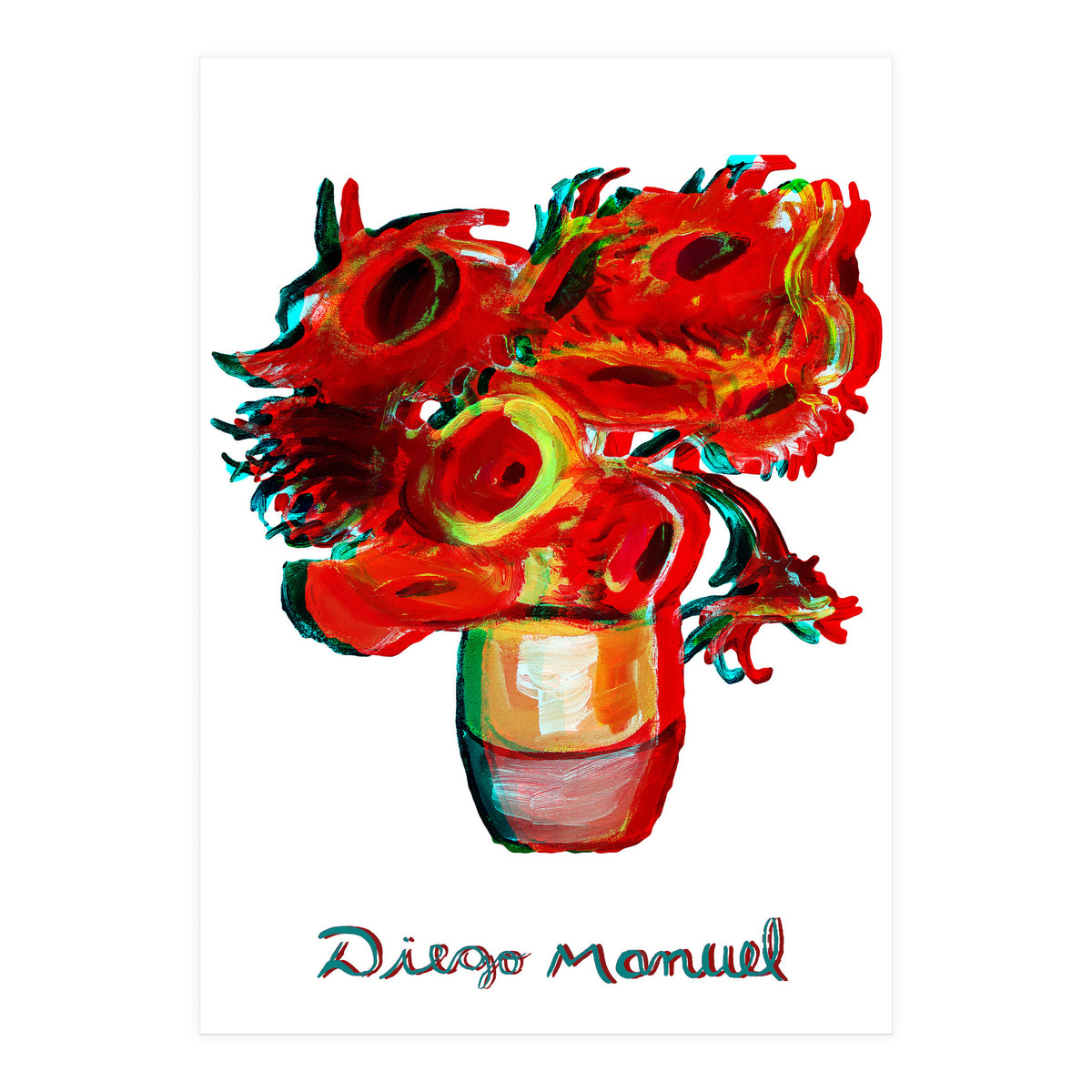 Florero Fondo Blanco 3d 2 (Print Only)