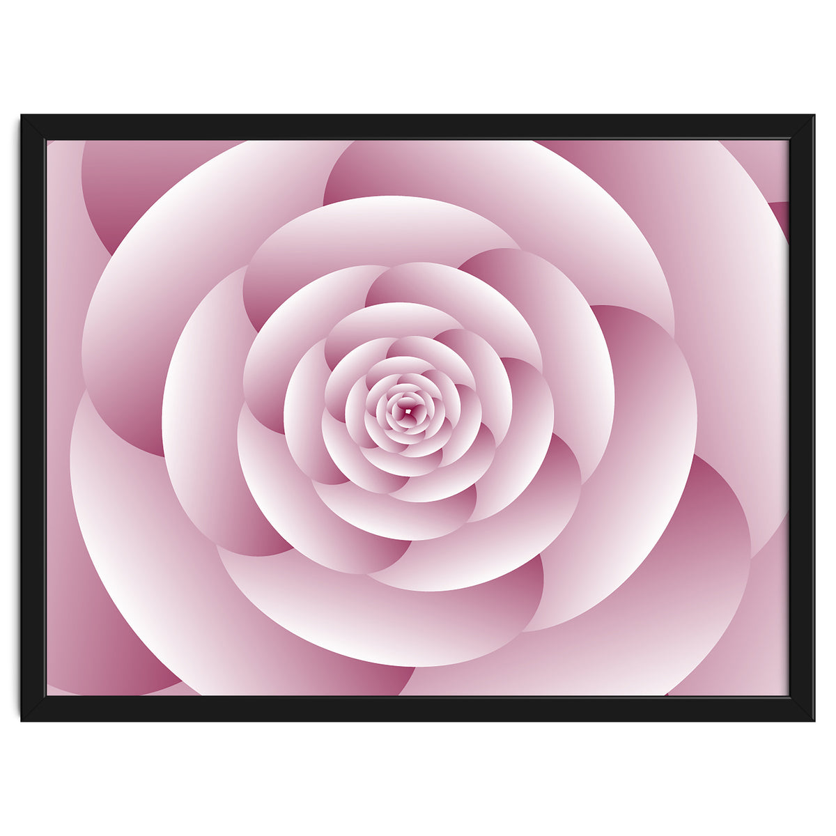Abstract Rose Spiral 3D Art
