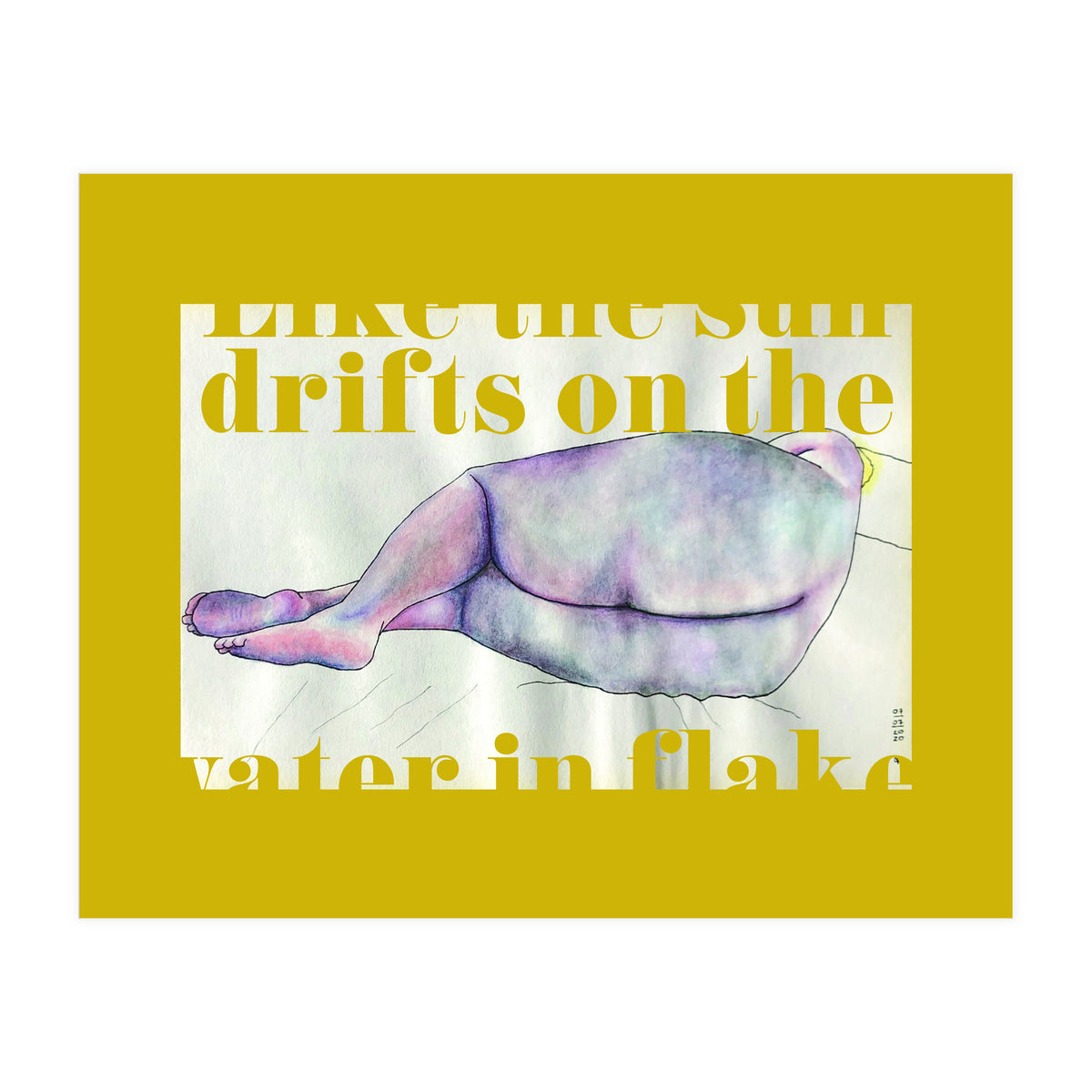 Like The Sun Drifts On The Water In Flakes (Print Only)