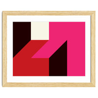 Geometric Shapes No. 62 - red, magenta & black