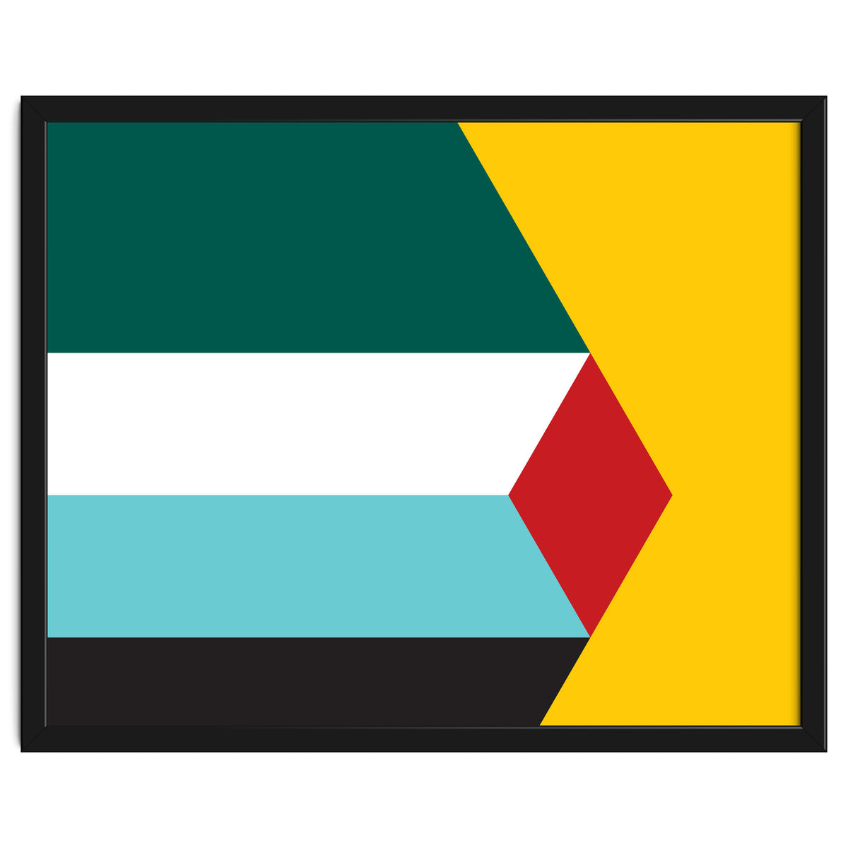 Geometric Shapes No. 43 - yellow & green