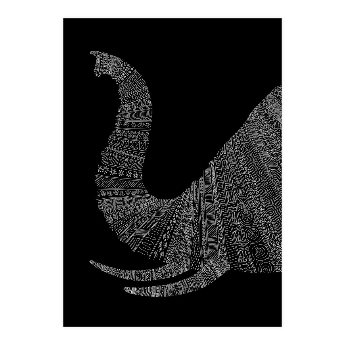 Elephant (on Black) (Print Only)