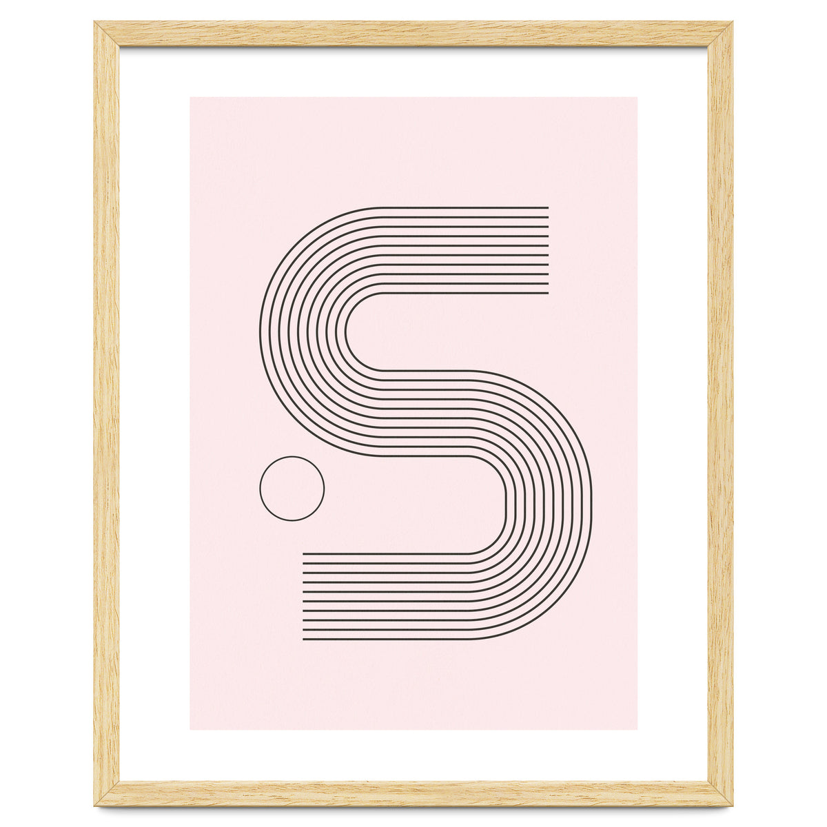 Rainbow Line Art Mid Century Modern