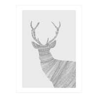 Stag Grey Poster (Print Only)