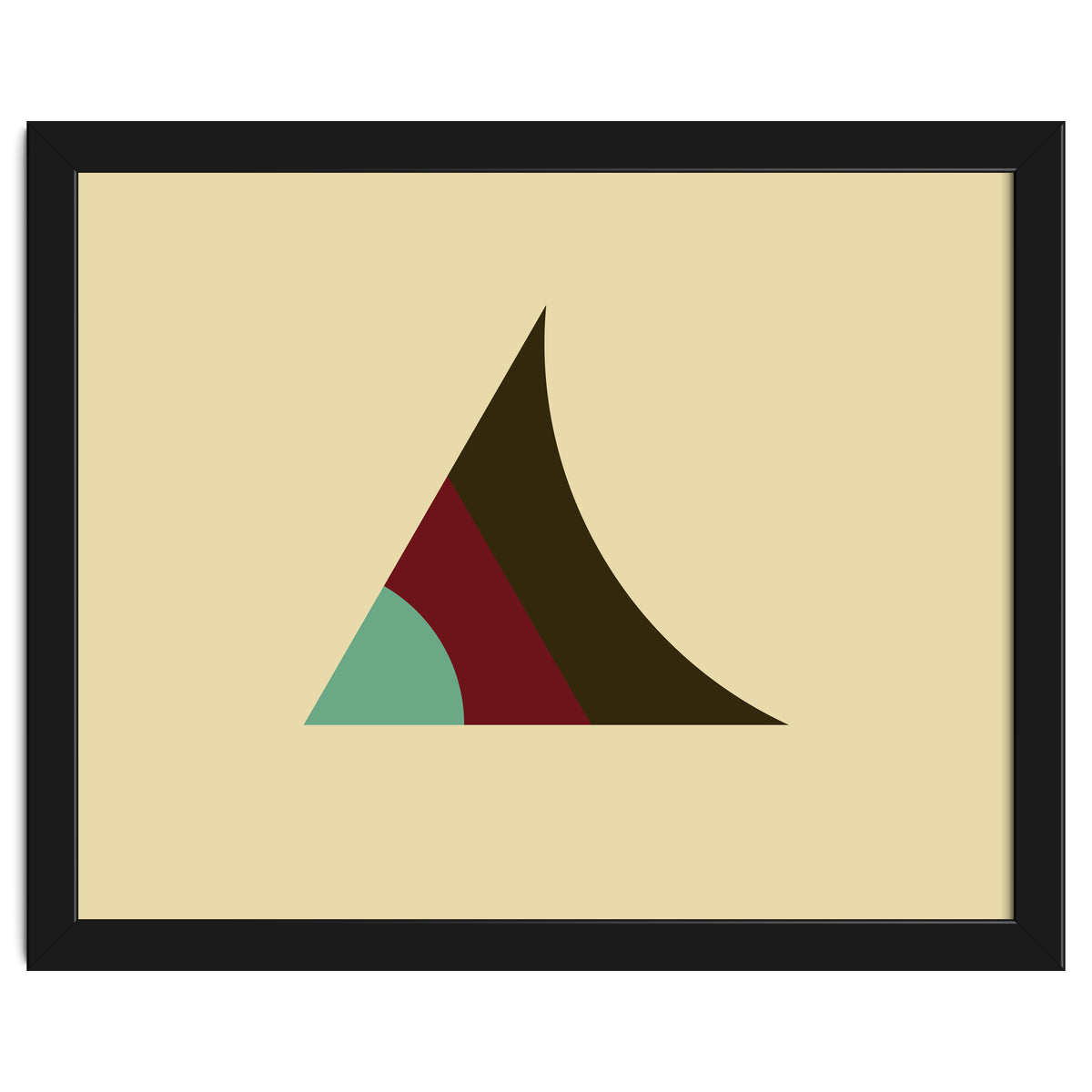 Geometric Shapes No. 5 - beige,  purple & turquoise