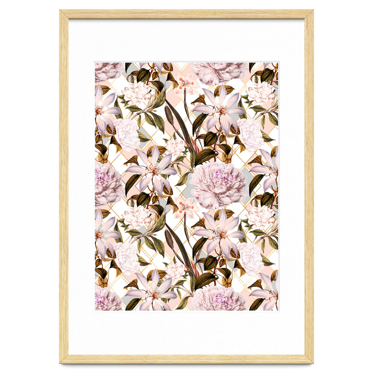 Pink flowering in geometric