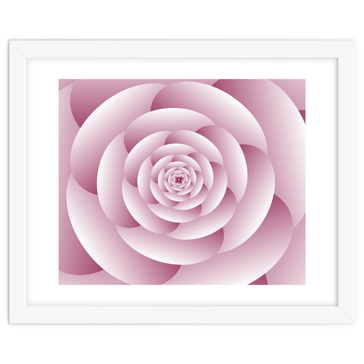 Abstract Rose Spiral 3D Art