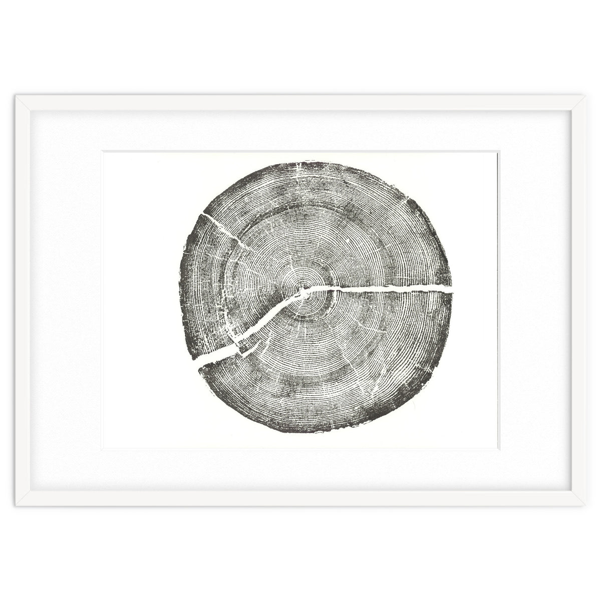 Rock Canyon, Tree Ring Print, Woodblock