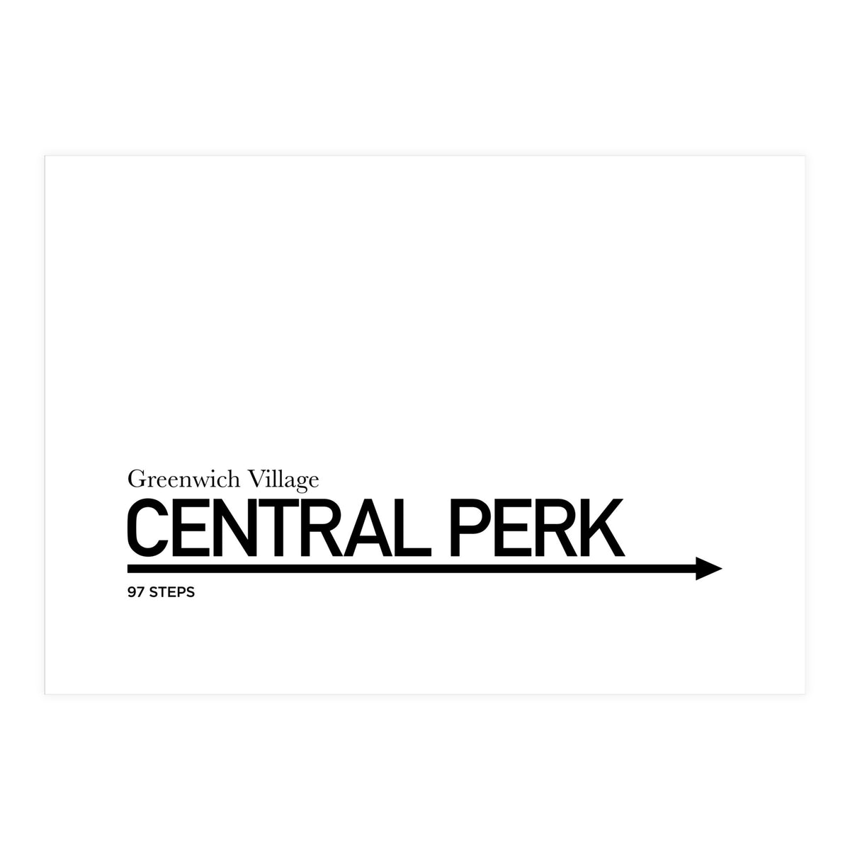 TO CENTRAL PERK (Print Only)
