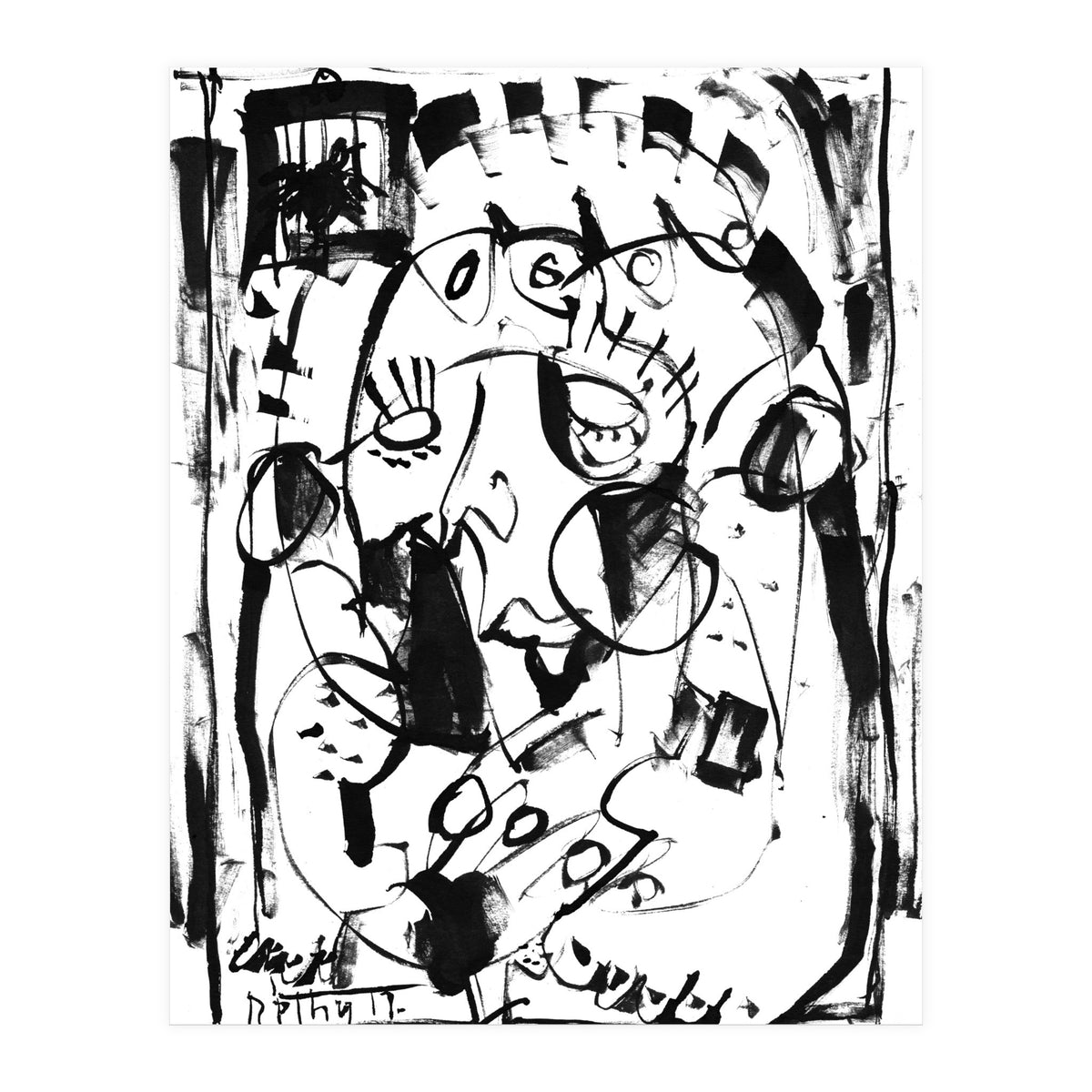 Caged Bird - b&w (Print Only)