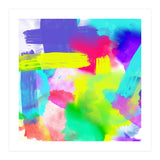 Abstract Stripes Neon Artistic Watercolor Pattern (Print Only) thumbnail