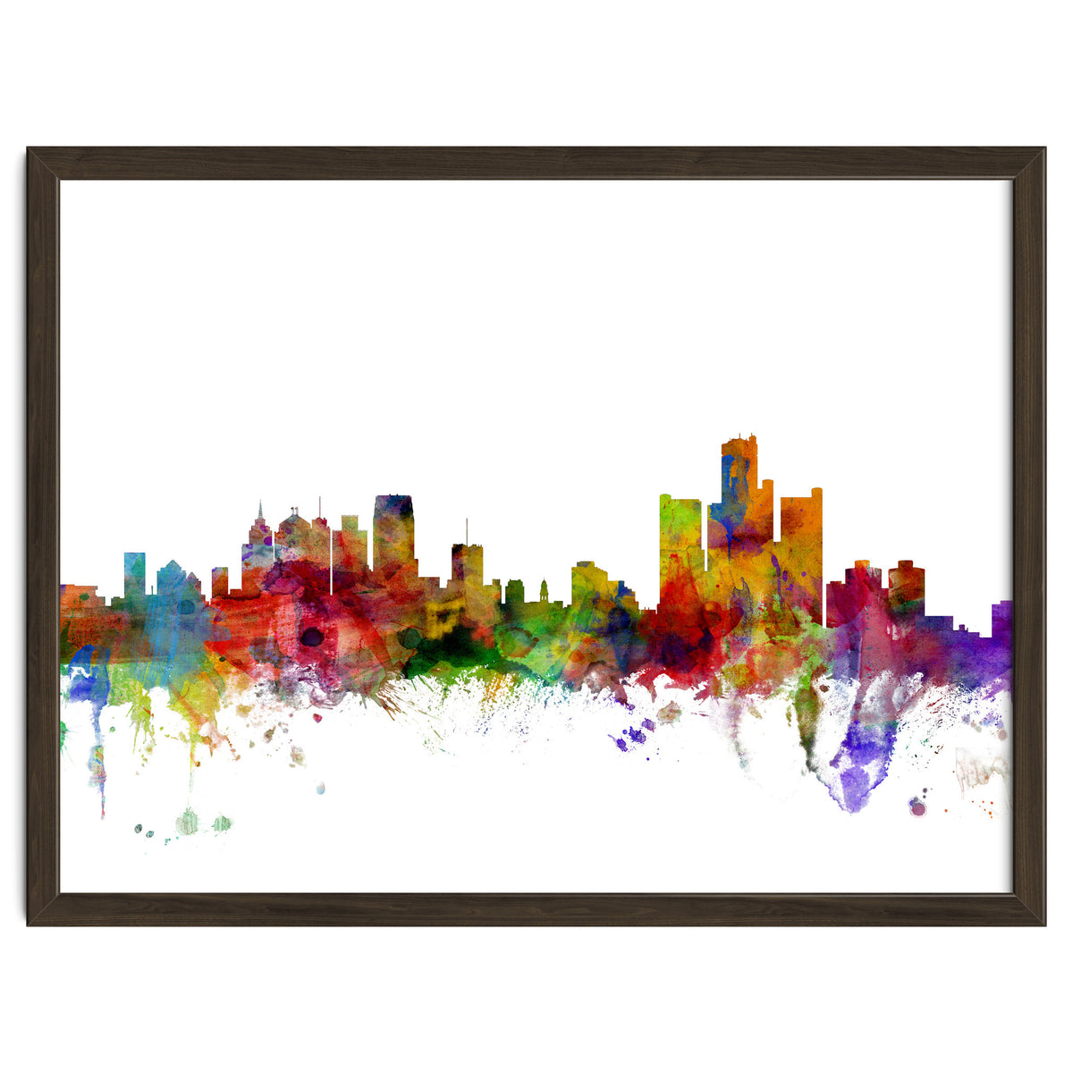 Detroit Michigan Skyline