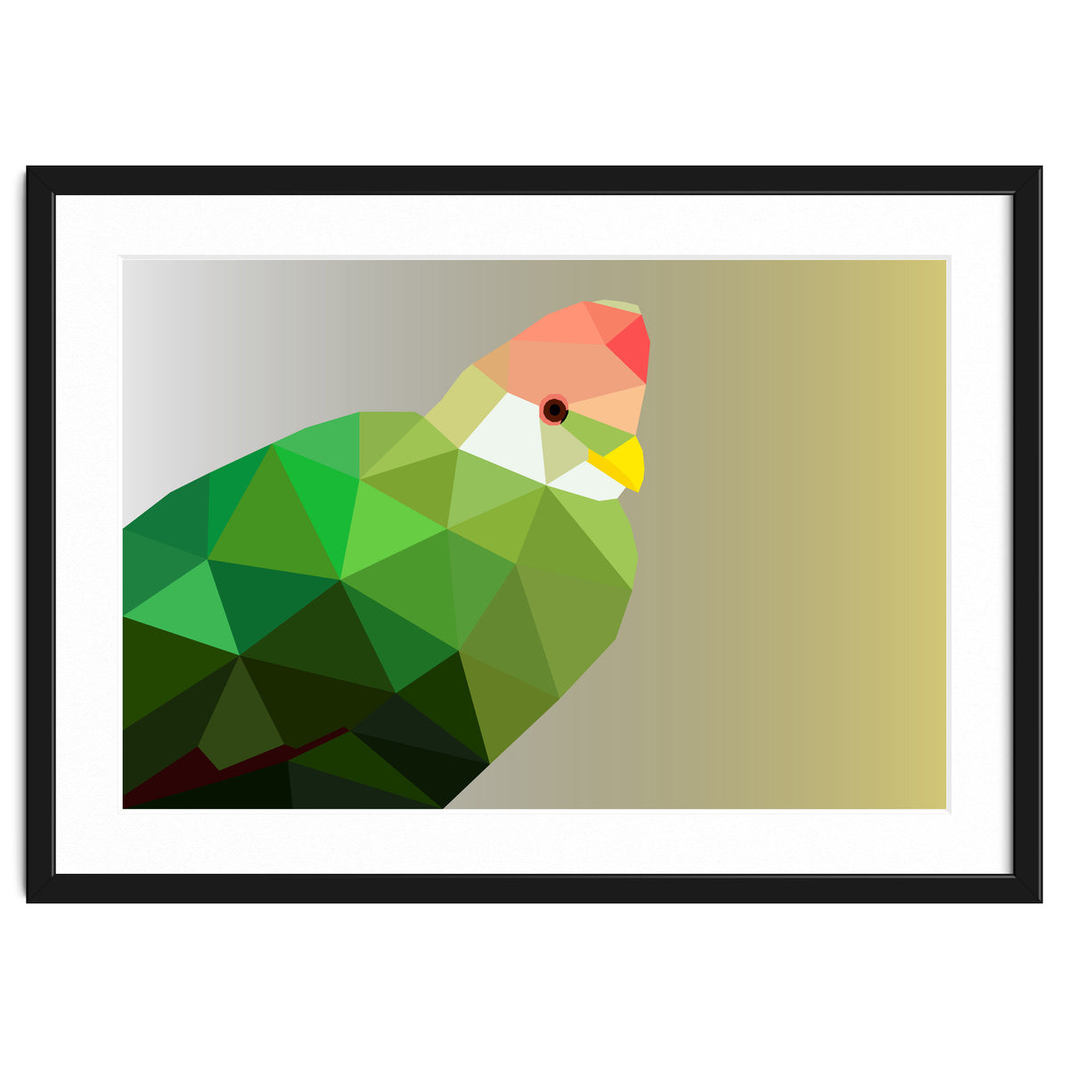 Red Crested Turaco Low Poly Art