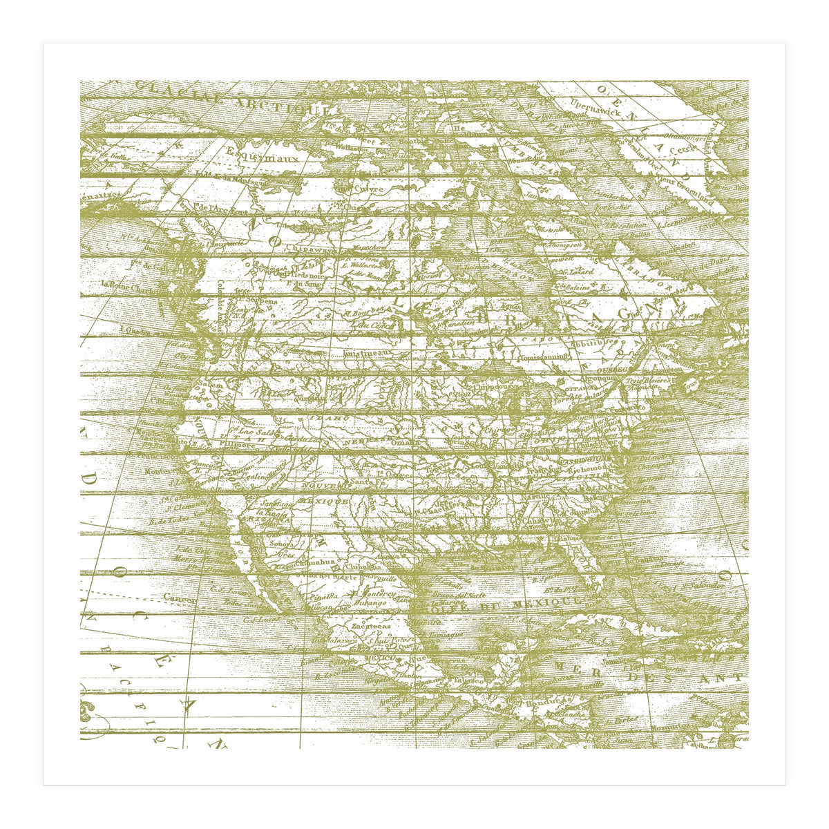 Vintage America`s Map  (Print Only)