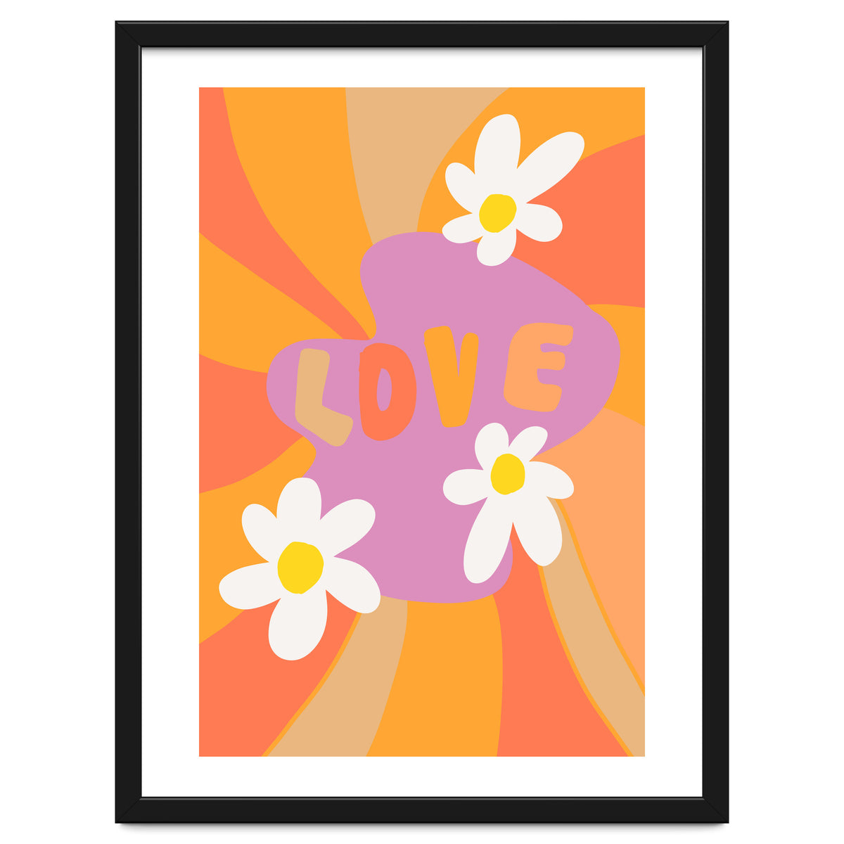 Love 60s 70s Daisy Sunshine