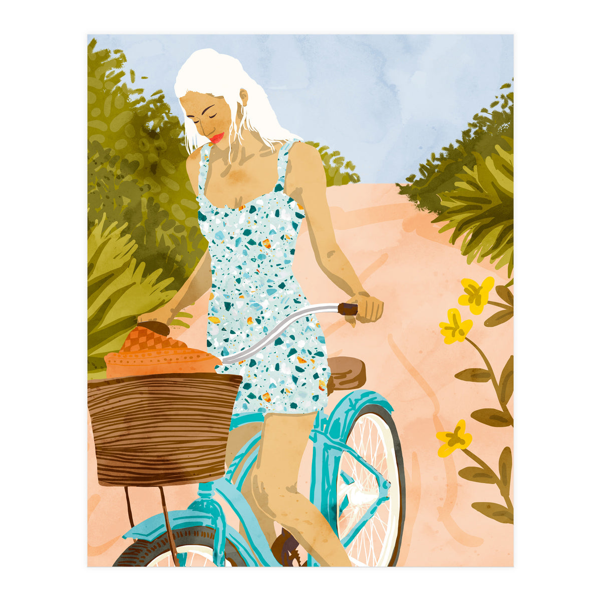 Biking In The Woods (Print Only)