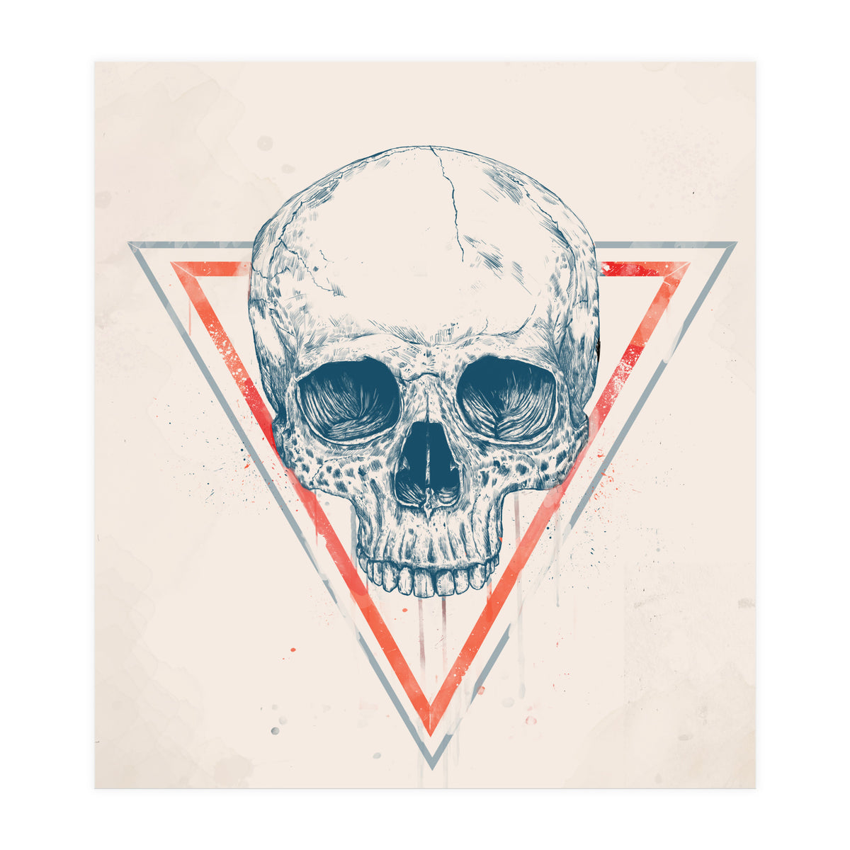Skull In Triangles Ii (Print Only)