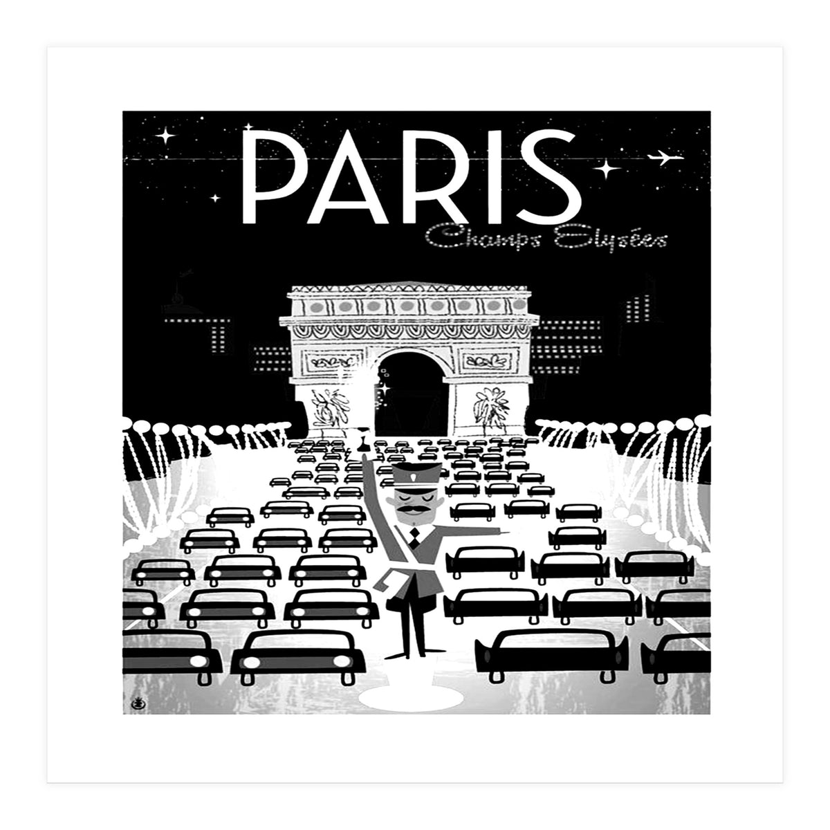 Paris` traffic (Print Only)