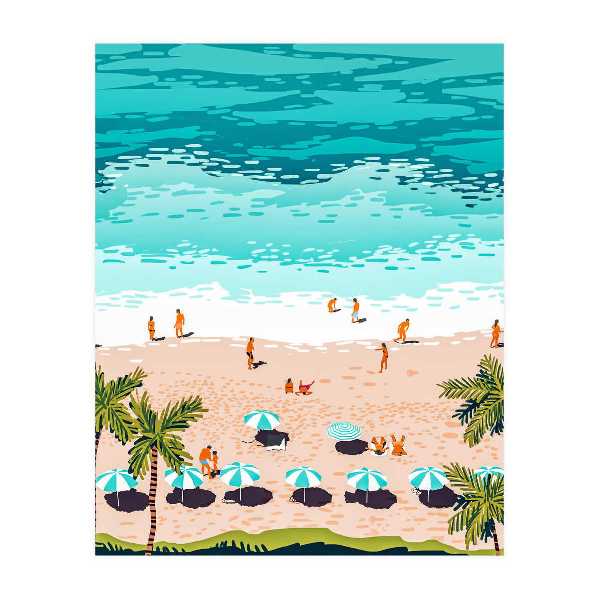 Dream in Colors Borrowed From The Sea | Ocean Tropical Beachy Summer | Swim Surf Travel Vacation (Print Only)