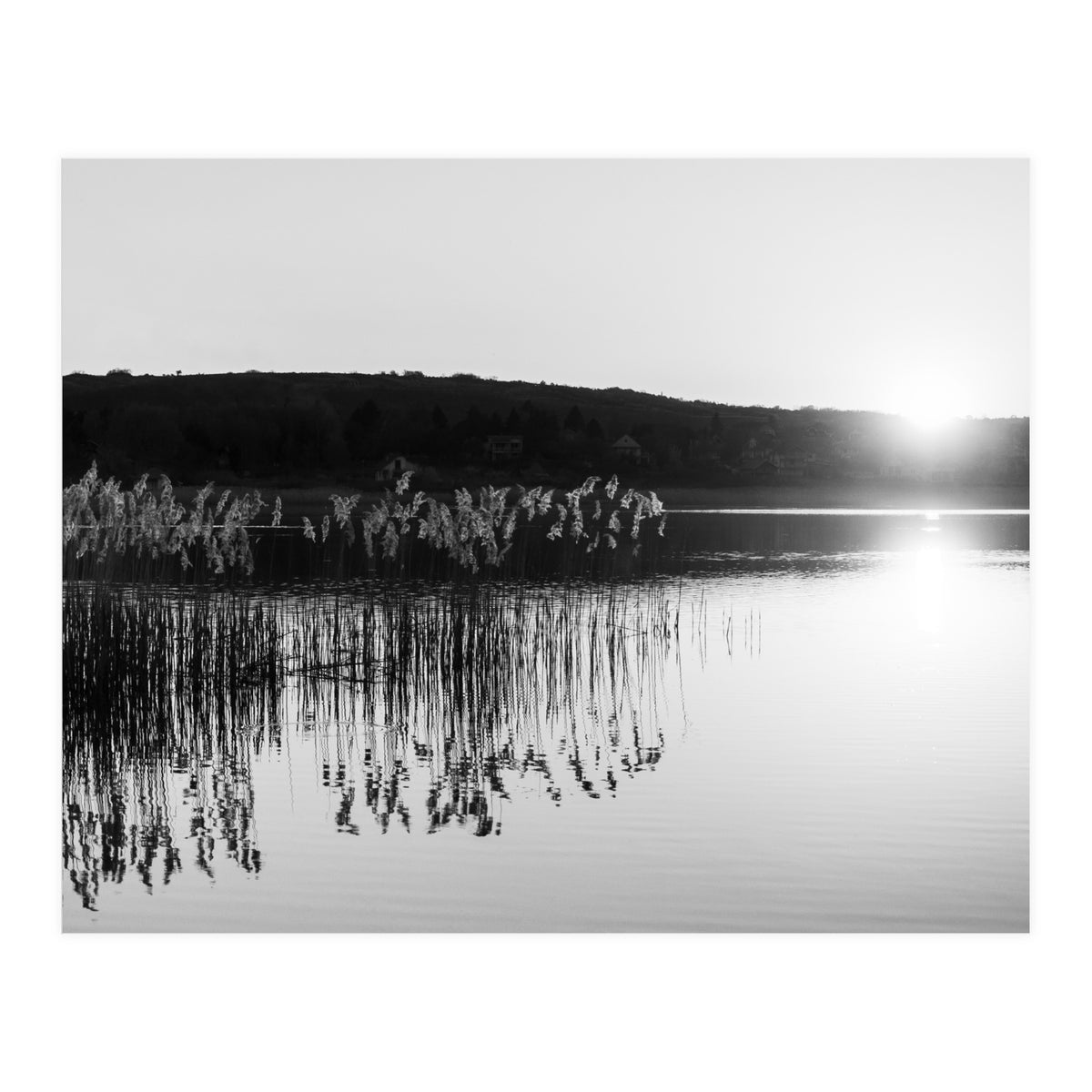 Sunset over lake (Print Only)