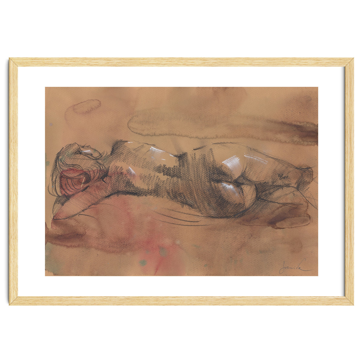 Feminine body drawing of a woman