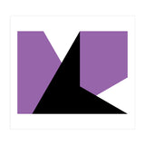 Geometric Shapes No. 64 - purple & black (Print Only) thumbnail