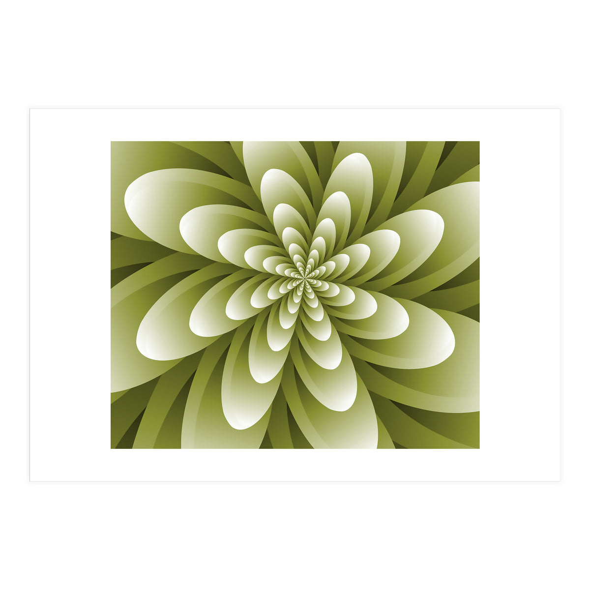 Abstract Optical Illusion Flower  (Print Only)