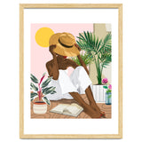 Summer Reading | Modern Bohemian Black Woman Travel | Beachy Vacation Book Reader thumbnail
