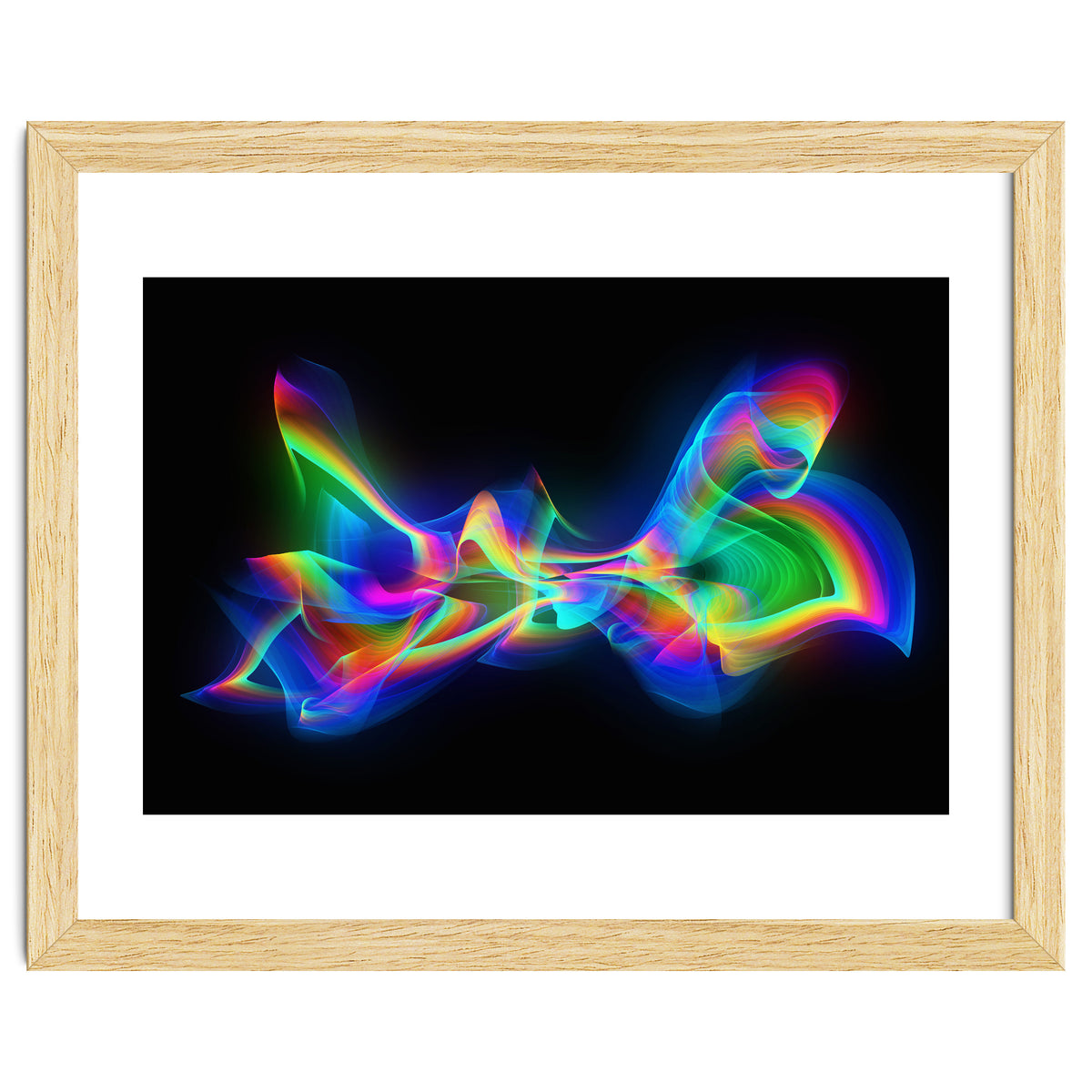 Abstract Colorful Flame Waves
