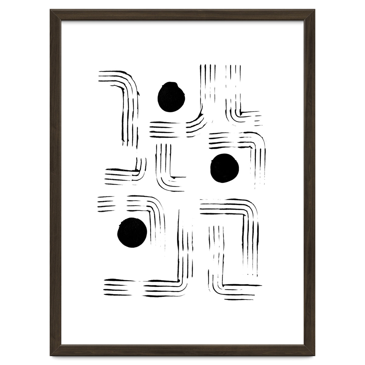 Mid-Century Modern Monochrome Print #1