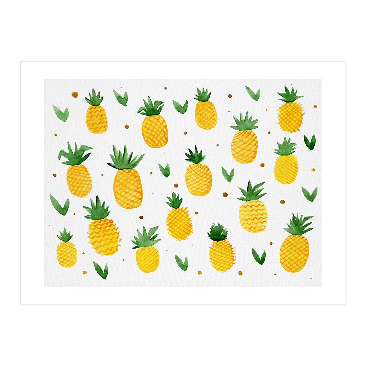 Watercolor pineapples (Print Only)