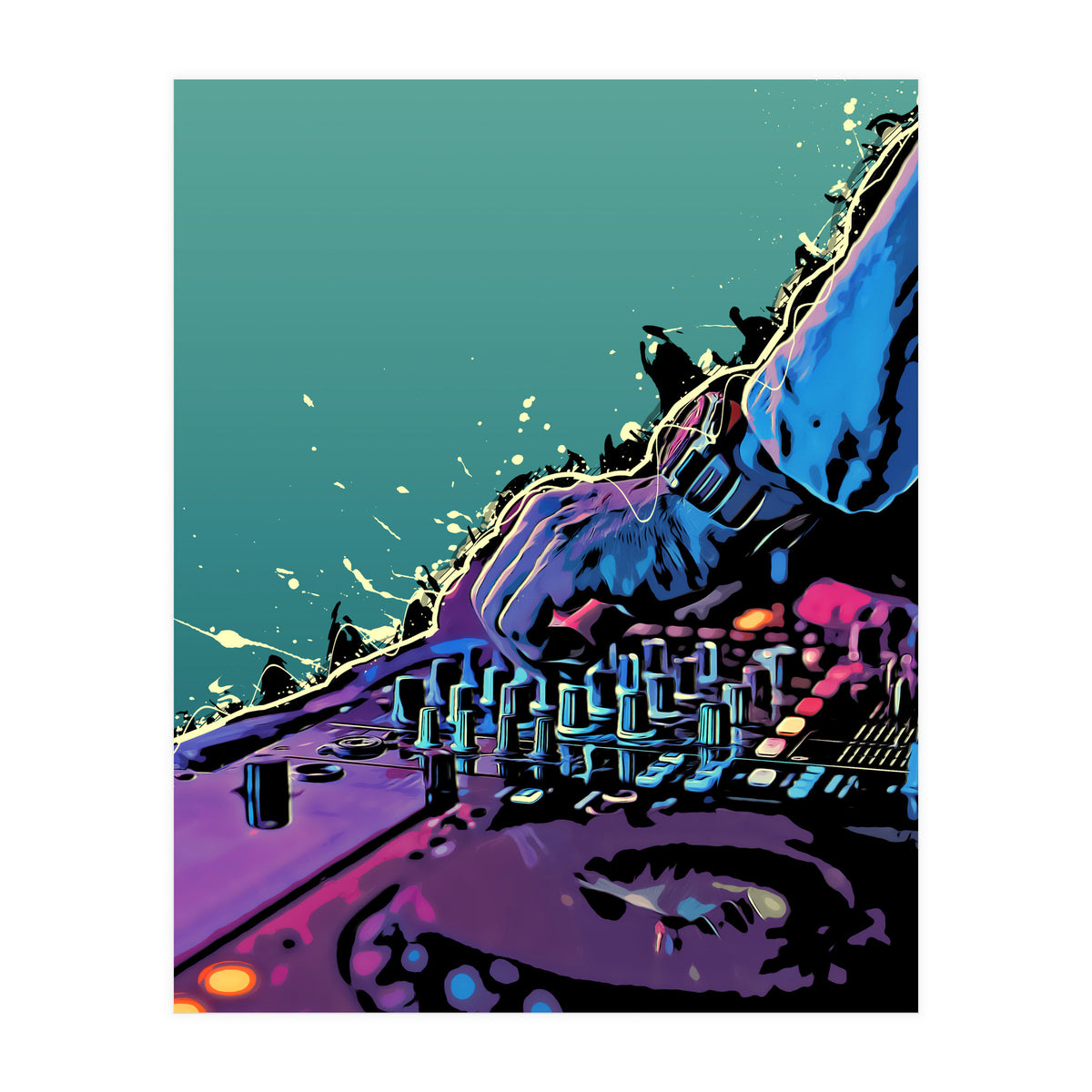 DJ music set #dj (Print Only)