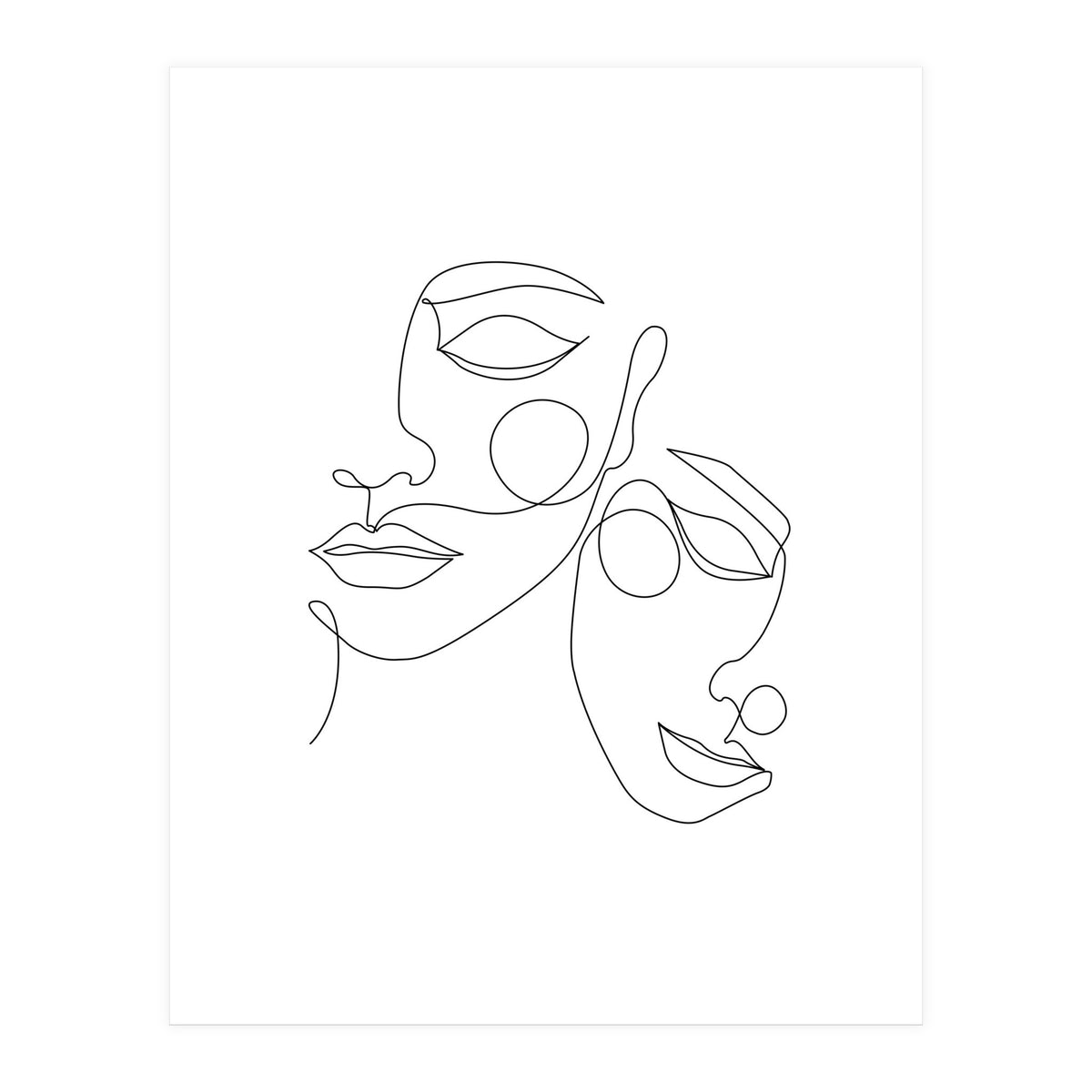 female couple face (Print Only)