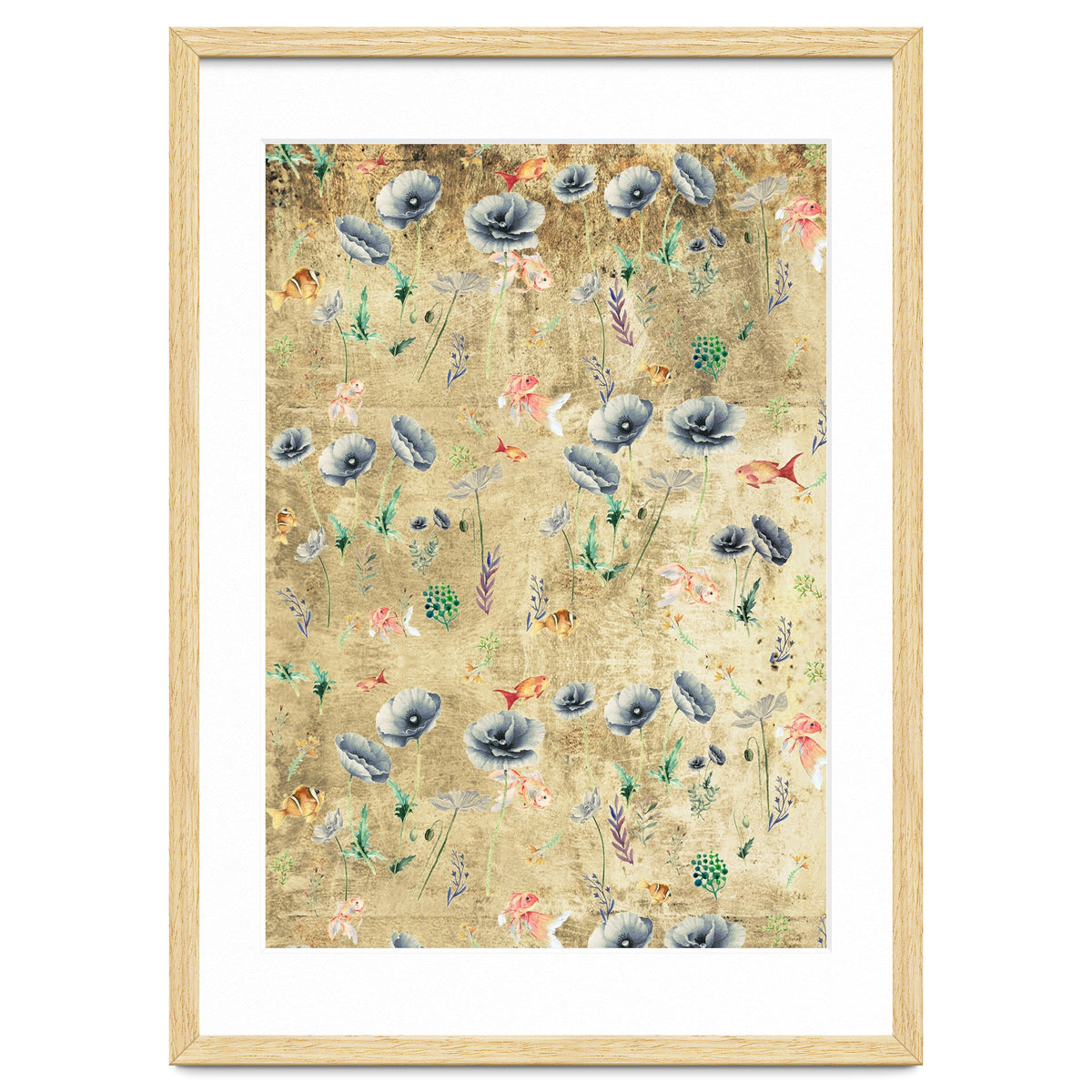 Fishes & Garden #Gold-plated