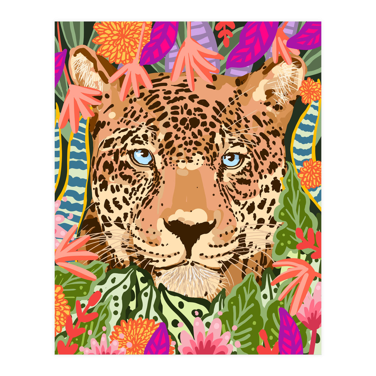 Peek A Boo Leopard (Print Only)